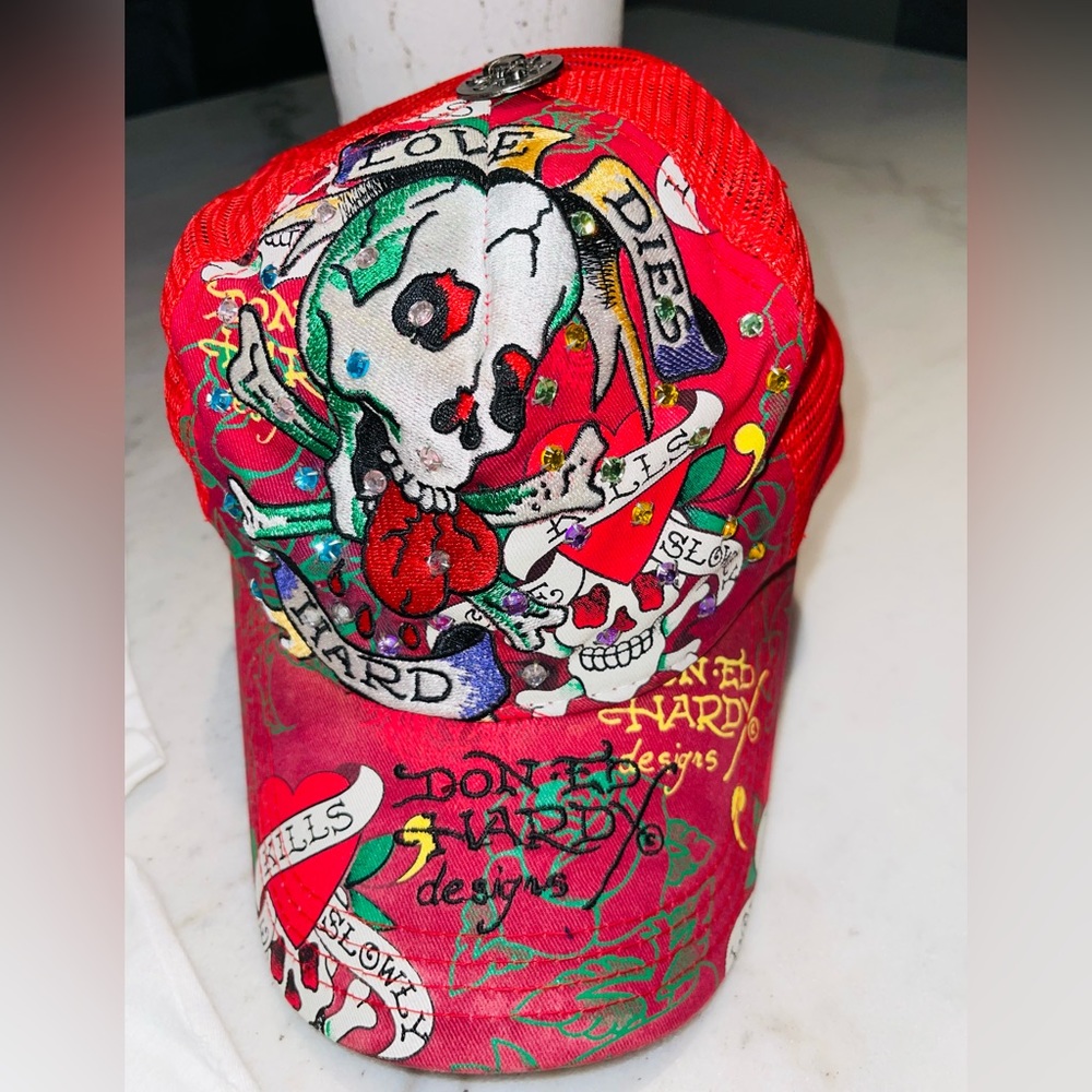 Vintage ED HARDY BY CHRISTIAN AUDIGIER
Embellished Trucker Hat